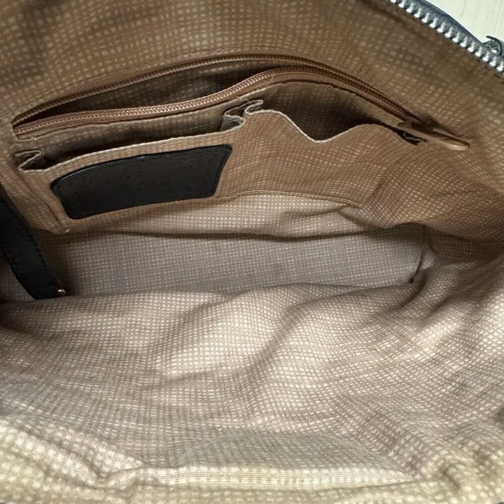 Vintage Brighton Woven Straw Shoulder Crossbody Handbag Purse - Picture 10 of 12